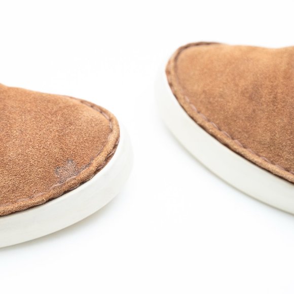 Frye Orange Tan Suede Slip On Shoes - Picture 8 of 8